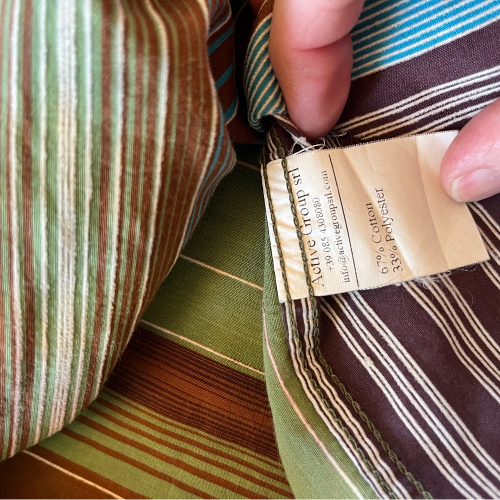 Yashi Yamamuri Terzo Millenneo Men’s Cotton Blend Button Up L/S Collared Shirt L - Picture 8 of 10